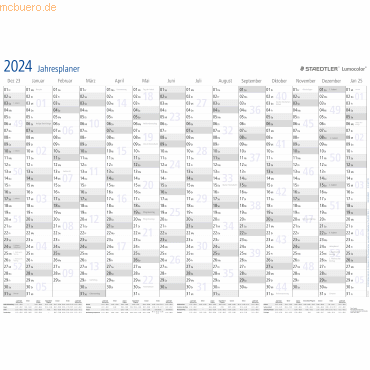 Staedtler Jahresplaner 60x84cm abwischbar Kalendarium 2025
