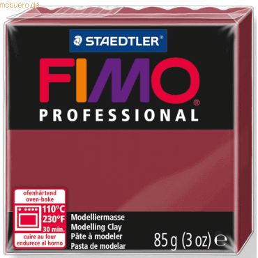 4007817800140 - 4 x Modelliermasse Fimo Professional bordeaux 85g