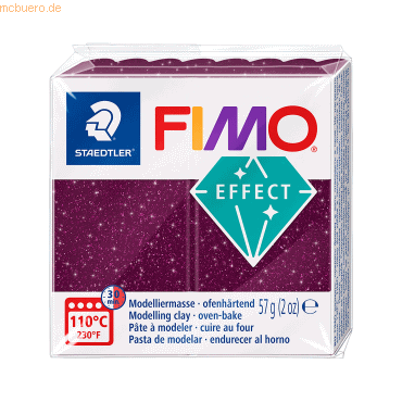 4007817096482 - 6 x Modelliermasse Fimo effect 57g galaxy lila
