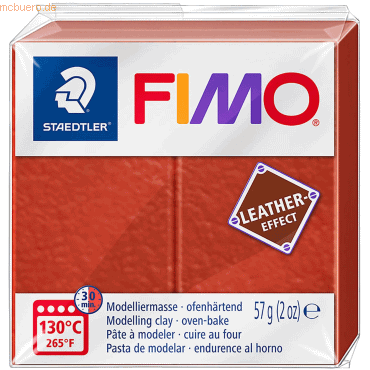 4007817053218 - 6 x Modelliermasse Fimo Kunststoff 57g leather-effekt rost
