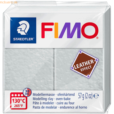 4007817053270 - 6 x Modelliermasse Fimo Kunststoff 57g leather-effekt tauben