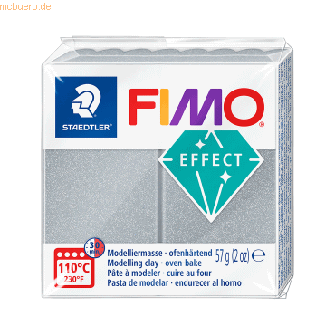 4007817096123 - 6 x Modelliermasse Fimo effect 57g silber metall