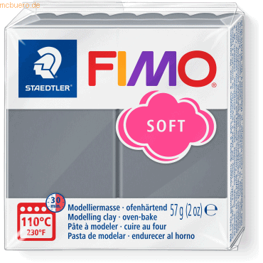 4007817151082 - 6 x Modelliermasse Fimo Kunststoff 57g effect stahlgrau