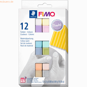 Staedtler Modelliermasse Fimo soft -Pastel Colours- sortiert 12x 25g