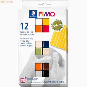 Staedtler Modelliermasse Fimo soft -Natural Colours- sortiert 12x 25g