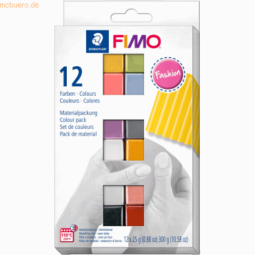 Staedtler Modelliermasse Fimo soft -Fashion Colours- sortiert 12x 25g