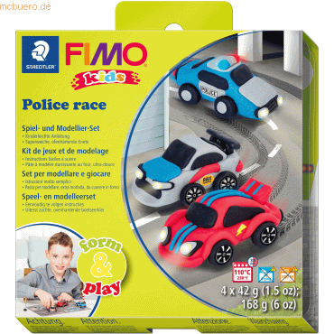 Staedtler Modelliermasse Fimo Kids Form & Play -Police Race- 4x42g