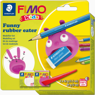 4007817086902 - 6 x Modelliermasse Fimo Kids Kunststoff Set -rubber eater- 2