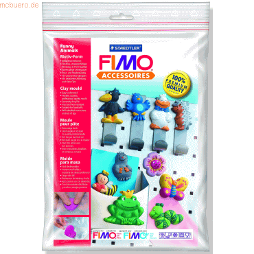 4007817874042 - Fimo mould Lustige Tiere 10 Motive ca 6x4cm