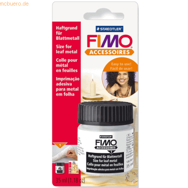 5 x Staedtler Haftgrund Fimo für Blattmetall Gläschen mit 35ml