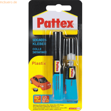 6 x Pattex Sekundenkleber Plastik 4ml/2g PSA2