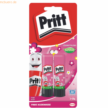 Pritt Klebestifte pink/grün lösungsmittelfrei 2x20g