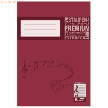 Staufen Notenheft Premium A4 8 Blatt