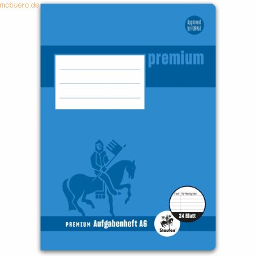 4006050101625 - 25 x Aufgabenheft Premium A6 24 Blatt perforiert