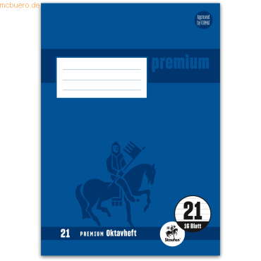 4006050102417 - 10 x Oktavheft Premium A6 32 Blatt liniert