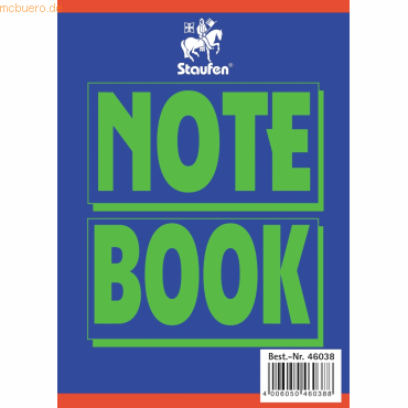 4006050460388 - Collegeblock Notebook 46038 A6 kariert 160 Blatt 400605046038