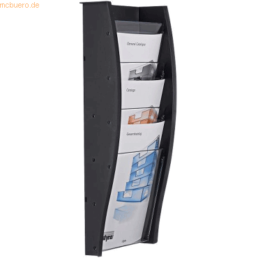 7612176067553 - Wandprospekthalter styrodisplay A4 Kunststoff 4 Fächer lagoon 7612176067553 - Wandprospekthalter styrodisplay A4 Kunststoff 4 Fächer lagoon