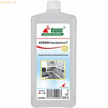 4031278949087 - TANA APESIN Handactive F Händedesinfektionsmittel Flüssiges alkoholisches Desinfektionsmittel mit breitem Wirkspektrum 500 ml - Flasche