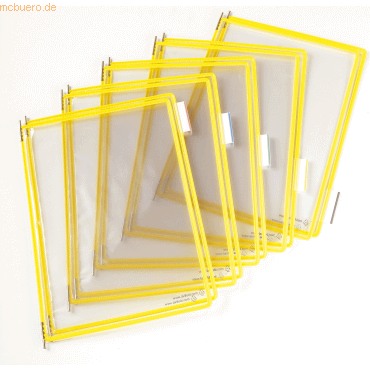 10 x Tarifold Sichttafel A3 gelb 10 Stück mit 5 Aufsteckreitern 50mm