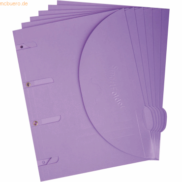 3770001624532 - Dokumentenmappe TARIFOLD Smartfolder Format A4 für bis zu 80 Blatt Karton violett 6 Stück