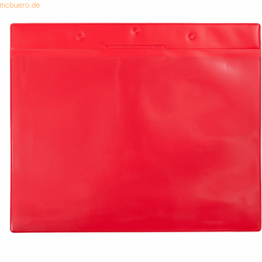 3377991620430 - Kennzeichnungshülle A4 quer rot magnetisch PVC VE=10 Stüc