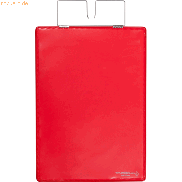 3377991650031 - Kennzeichnungshülle A4 rot PVC mit Haltedraht VE=10 Stück