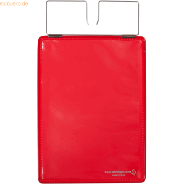 3377991652035 - Kennzeichnungshülle A5 rot PVC mit Haltedraht VE=10 Stück