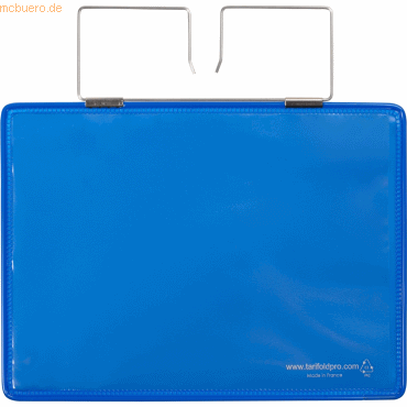 3377991652417 - Kennzeichnungshülle A5 quer blau PVC mit Haltedraht VE=10