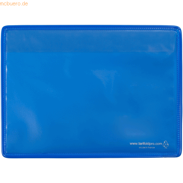 3377991660412 - Kennzeichnungshülle A4 quer blau magnetisch PVC mit Halte