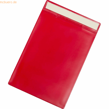 Tarifold Kennzeichnungshülle A4 hoch PVC selbstklebend rot VE=10 Stück