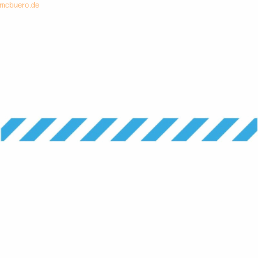 3377991975011 - Warnband diagonal gestreift PVC 90 mm x 1 m blau weiß