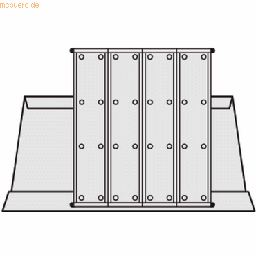 Tarifold Sichttafelständer montiert grau Metall leer für 40 Tafeln A3