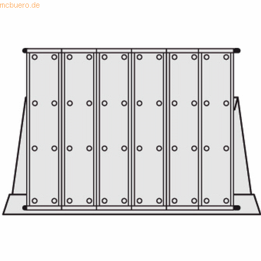 Tarifold Sichttafelständer montiert grau Metall leer für 60 Tafeln A5