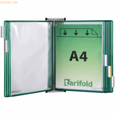 Tarifold Wandsichttafelset magnetisch A4 grau inkl. 10 Tafeln grün