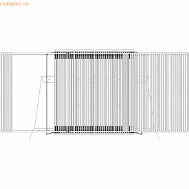 Tarifold Sichttafelständer A3 grau Metall mit 40 Sichttafeln weiß