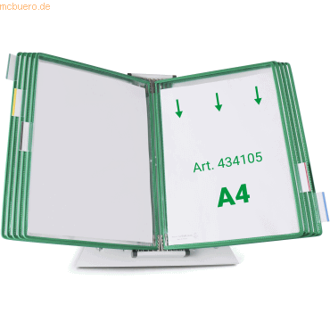 Tarifold Wandsichttafelsystem Pult A4 grau Metall mit 10 Sichttafeln A