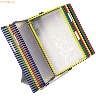 Tarifold Wandsichttafelsystem Pult A5 grau Metall mit 20 Sichttafeln A