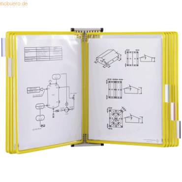 3377994641043 - Wandsichttafelsystem A4 10 Sichttafeln gelb