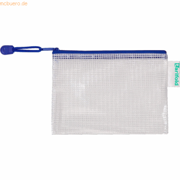 Tarifold Reißverschlusstasche PVC blau A6 175x125mm VE=8 Stück