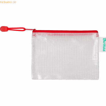 Tarifold Reißverschlusstasche PVC rot A6 175x125mm VE=8 Stück