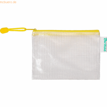 Tarifold Reißverschlusstasche PVC gelb A6 175x125mm VE=8 Stück