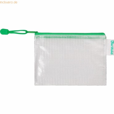 Tarifold Reißverschlusstasche PVC grün A6 175x125mm VE=8 Stück