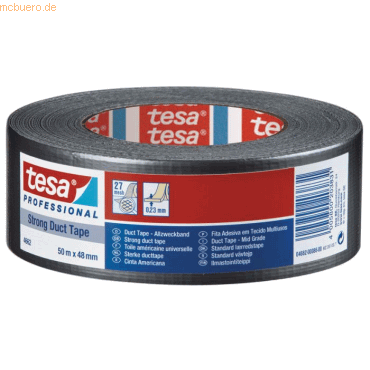 4042448392954 - Gewebeband Strong Duct Tape 4662 Innenbereich Außenbereich 48 mm x 50 m (B x L) silber 50 Meter