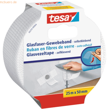 4042448001719 - 05255-00004-01 Gewebeklebeband Weiß (l x b) 25 m x 50 mm 1 St - Tesa