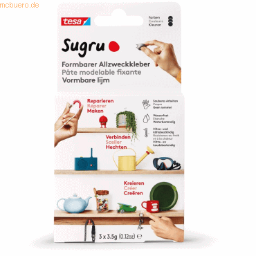 4063565069093 - Formbarer Allzweckkleber Sugru by tesa® Verarbeitung 30 min 3er-Pack (3 x 35 g) in Schwarz