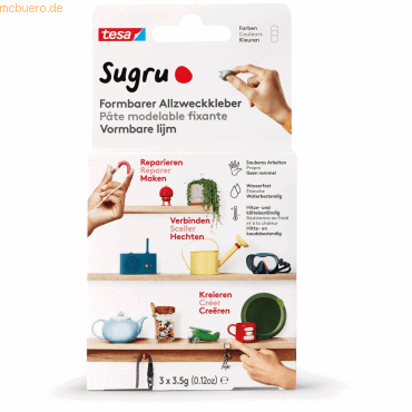 4063565069109 - Formbarer Allzweckkleber Sugru by tesa® Verarbeitung 30 min 3er-Pack (3 x 35 g) in Weiß