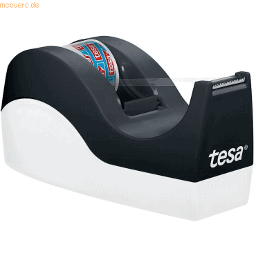 6 x Tesa Tischabroller Orca 33m:19mm schwarz/weiß + 8 Rollen tesafilm