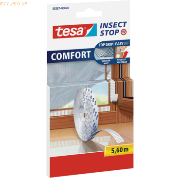 22 x Tesa Klettband-Ersatzrolle 5,6m weiß