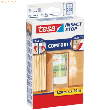 5 x Tesa Fliegengitter tesa Insect Stop Comfort Tür 0,65x2,20m 2 Stück