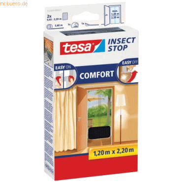 5 x Tesa Fliegengitter tesa Insect Stop Comfort Tür 0,65x2,20m 2 Stück